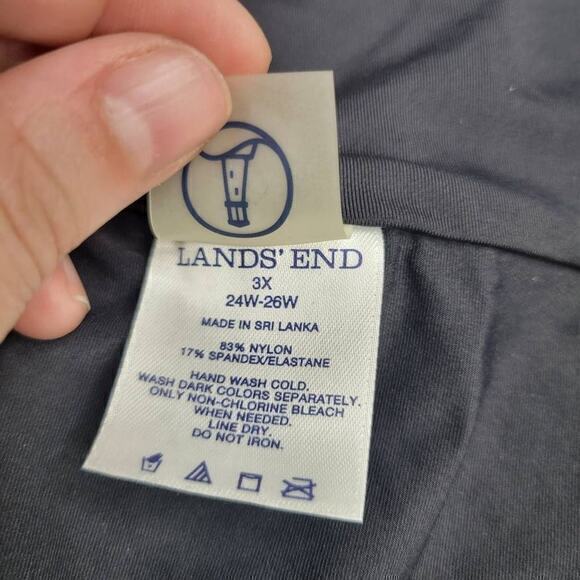 Lands End Women's Chlorine Resistant Swim Skirt Black Size 3X - Picture 5 of 6